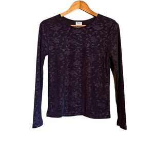 Slade purple floral long sleeve‎ tee. Size medium